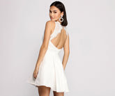 Rose Formal Taffeta and Lace Party Dresses